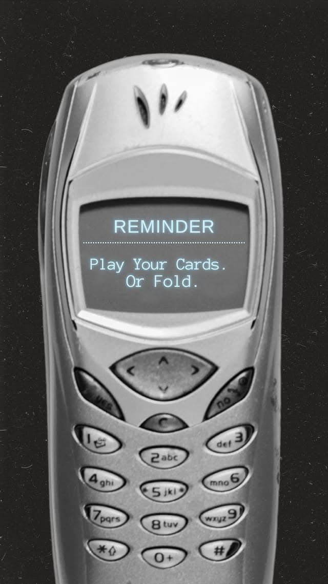 Not everyone gets the chance to chase a better life — if you do, don’t waste it. Play the cards you’ve been dealt, push 